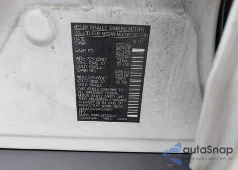 2017 Nissan Rogue Sv from USA, damaged, VIN KNMAT2MV1HP545897